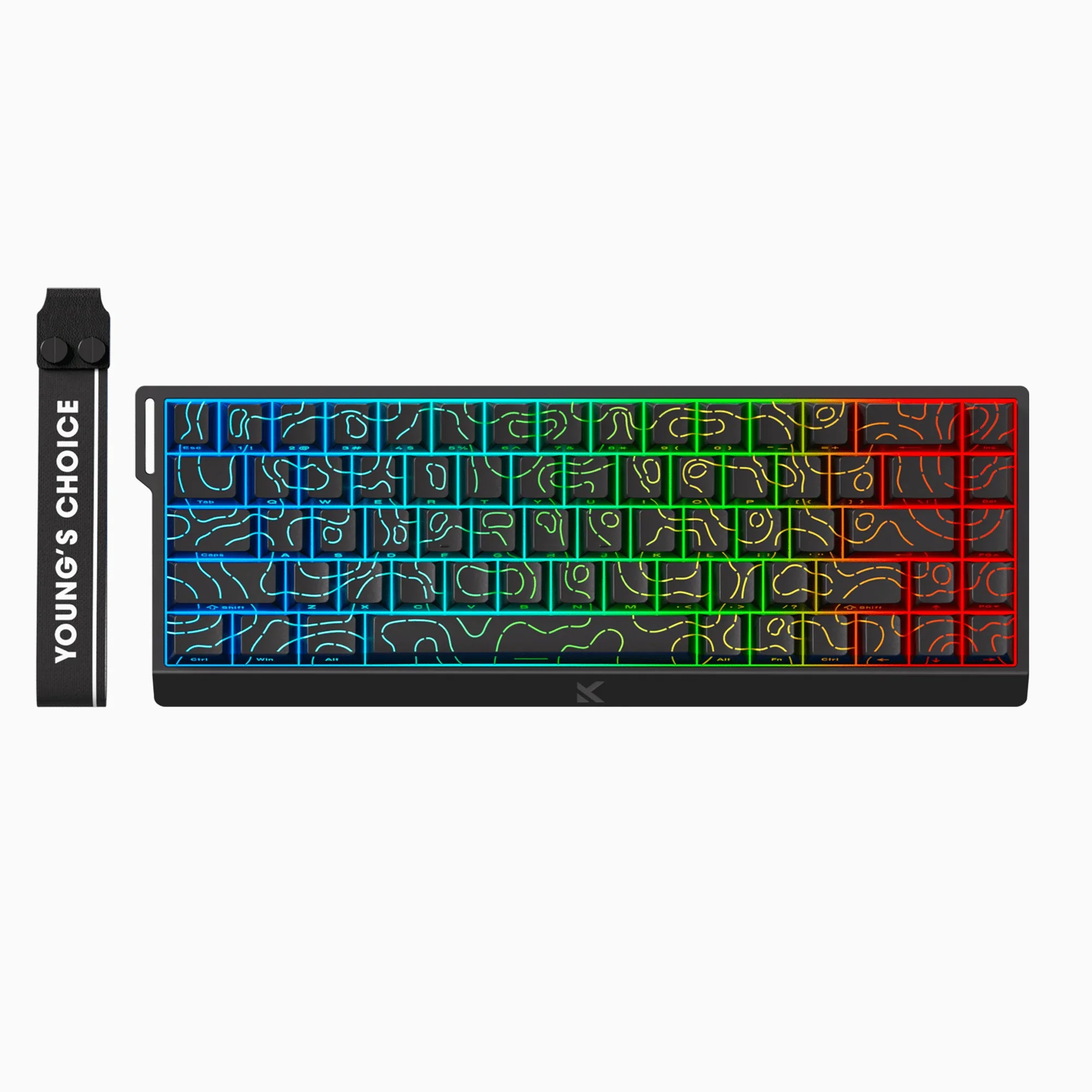 MCHOSE - Ace 68 HE Magnetic Switch Keyboard Black Topographic - Klawiatura Magnetyczna