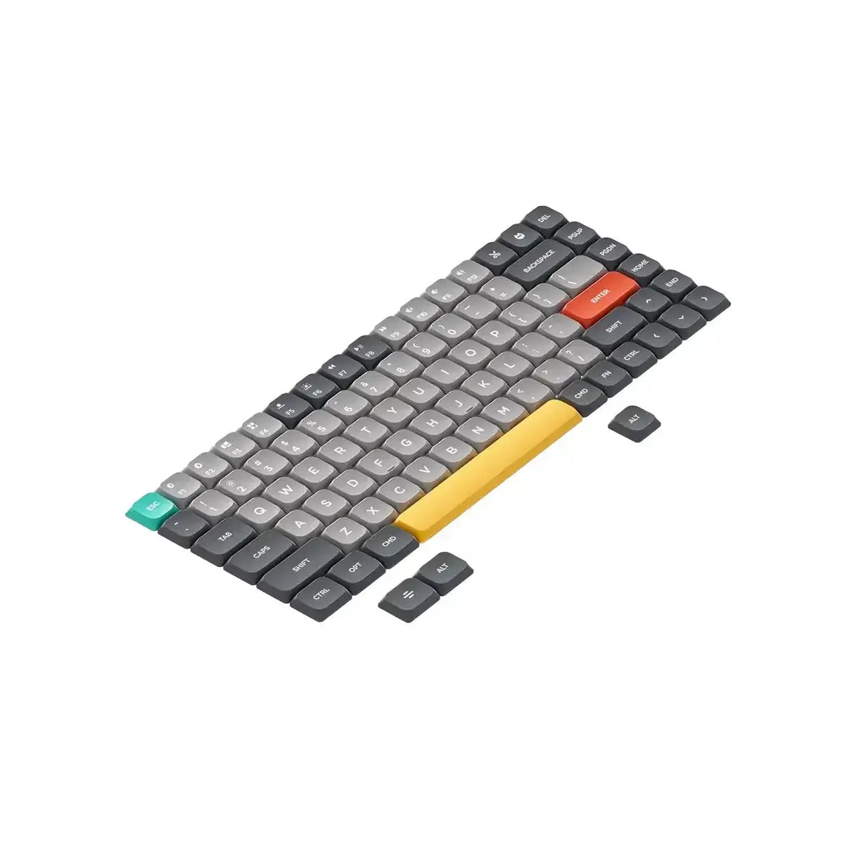 kolorowe keycapy PBT do klawiatury mechanicznej, układ 75%, minimalistyczny design