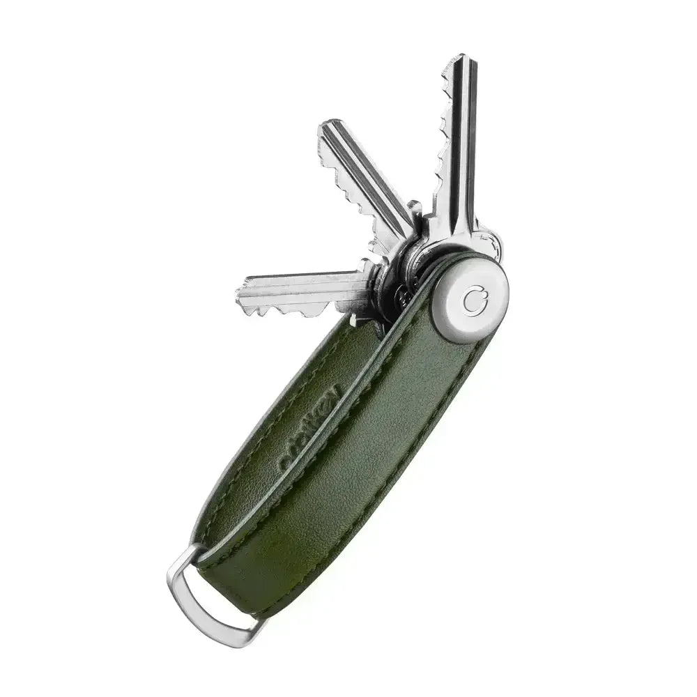 Organizator kluczy z zielonej skóry, minimalistyczny brelok do kluczy, akcesoria biurowe