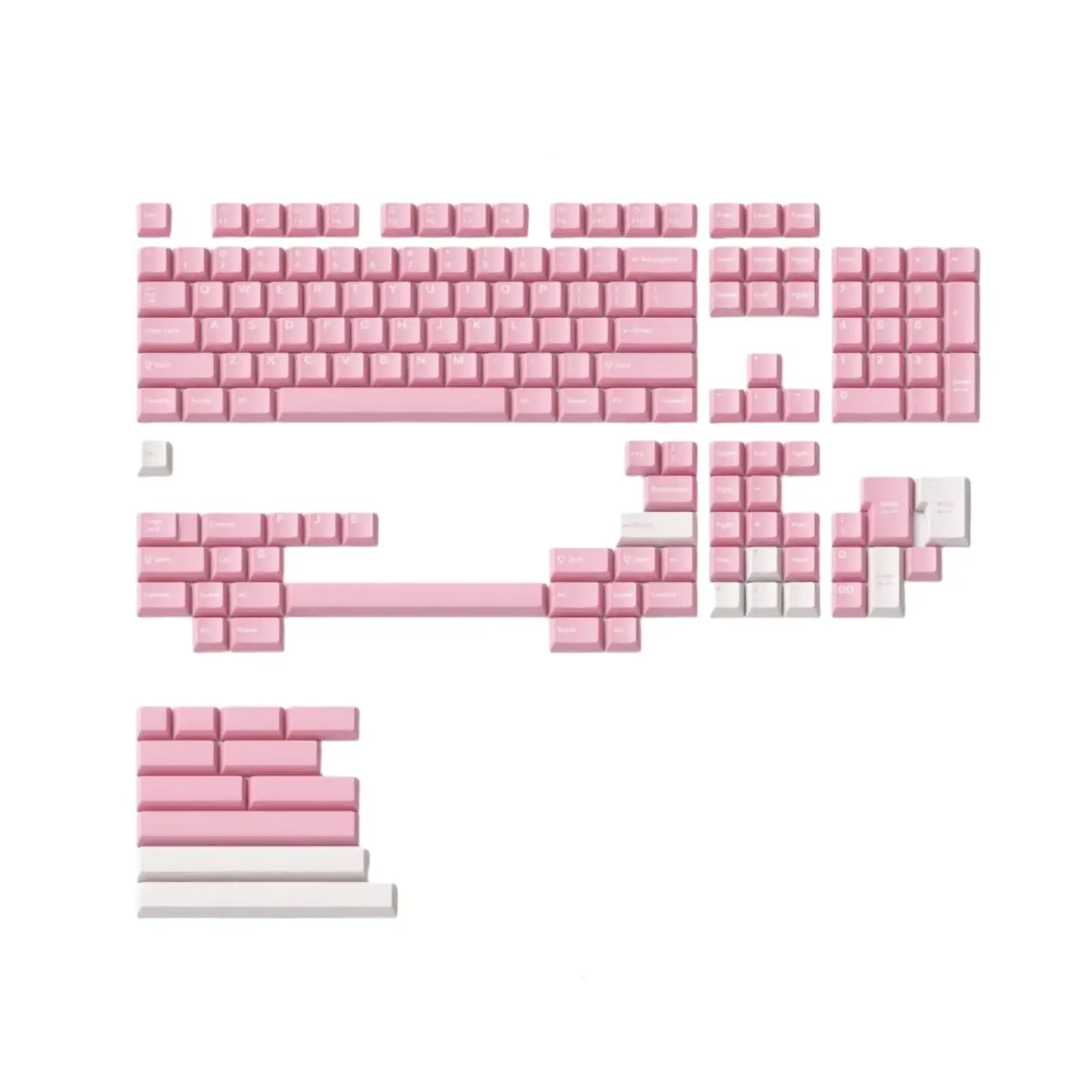NuPhy - Peach Blossom Berry Profile Dye-sub PBT Keycaps - Niskoprofilowe Nasadki do Klawiatury
