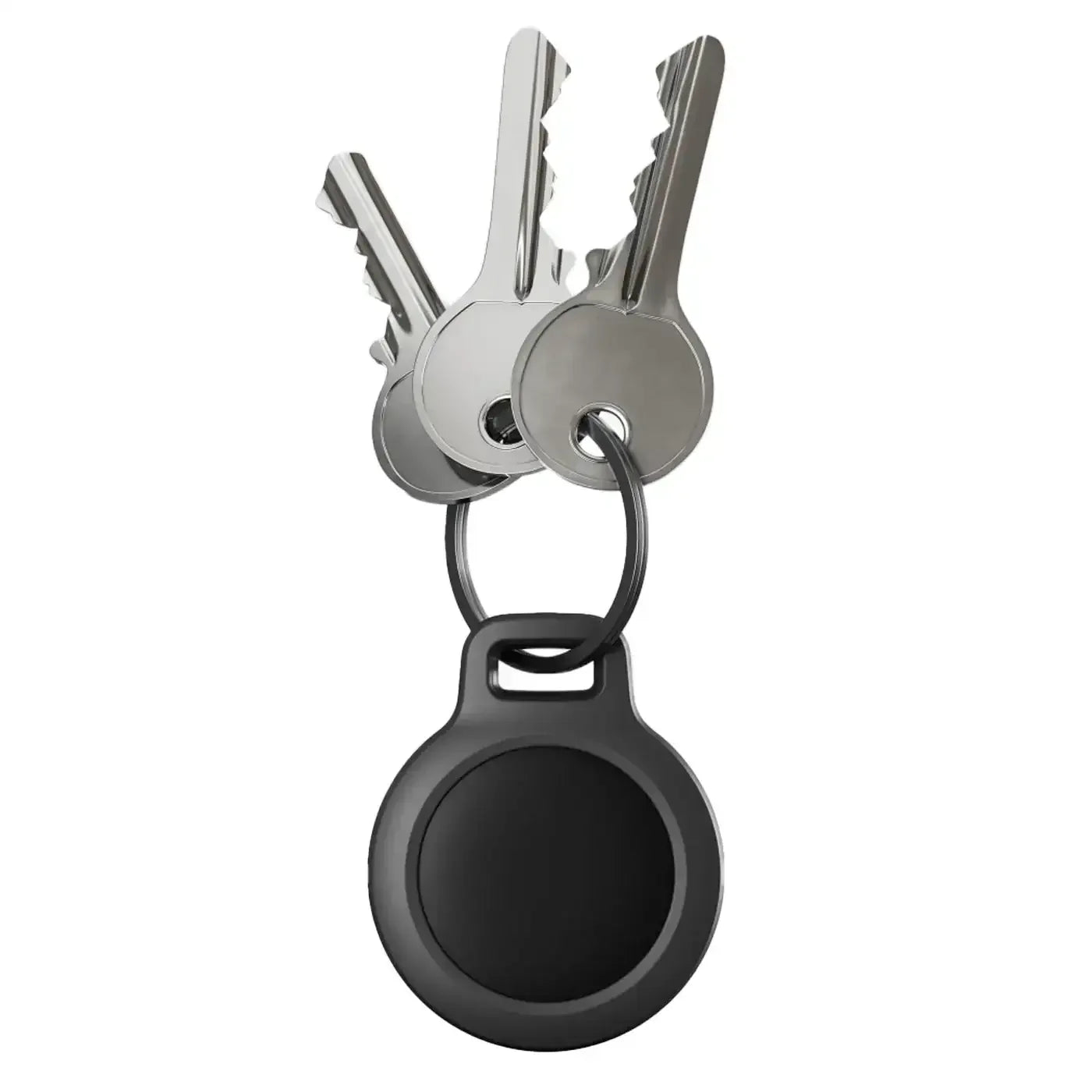 Czarny brelok lokalizator do kluczy, akcesoria biurowe, organizer na klucze