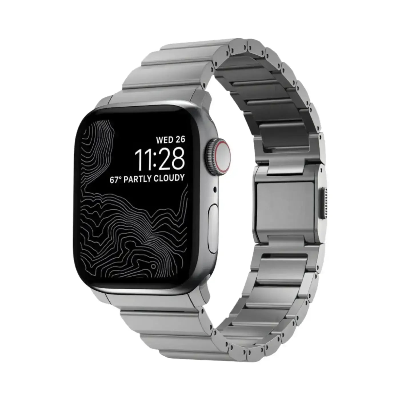 Elegancki smartwatch z metalową bransoletą, nowoczesny zegarek do biura i home office