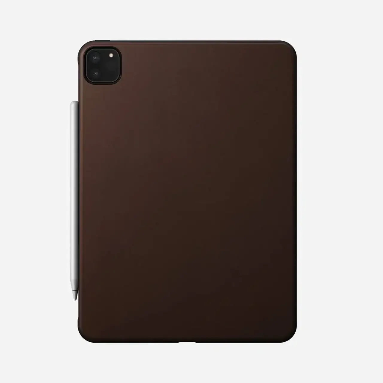 Brązowe etui na tablet z miejscem na rysik, minimalistyczny design do biura