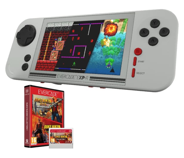 Evercade - EXP-R Retro Console + Duke Nukem Collection 1 - Przenośna Konsola Retro