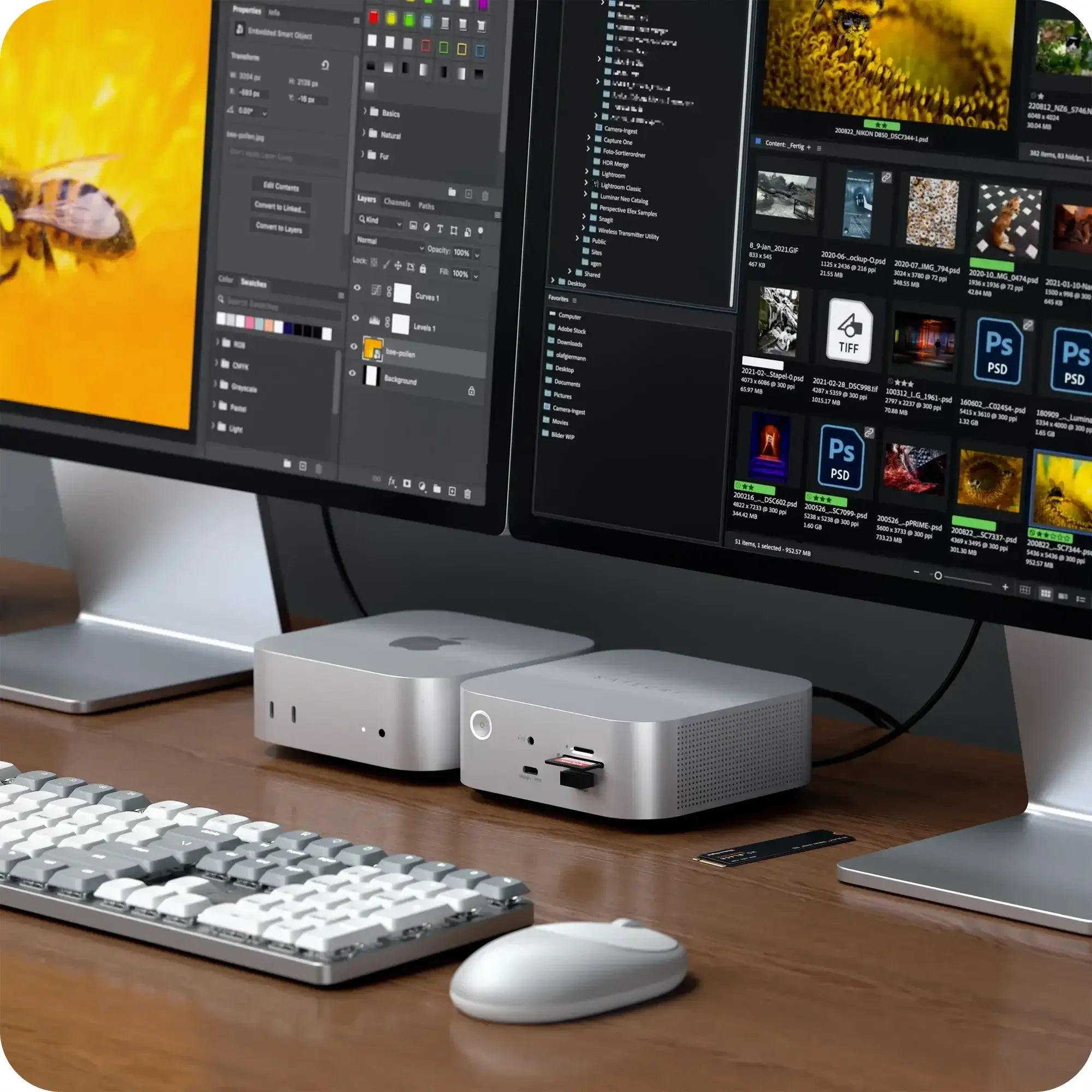Satechi - Thunderbolt 5 CubeDock™ with SSD Enclosure - Stacja Dokująca Thunderbolt 5 Z Miejscem Na Dysk SSD