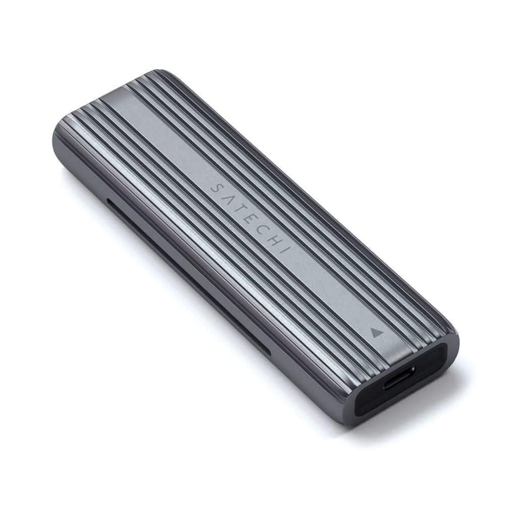 Aluminiowa obudowa na SSD M.2 NVMe i SATA, port USB-C, srebrna, narzędziowa