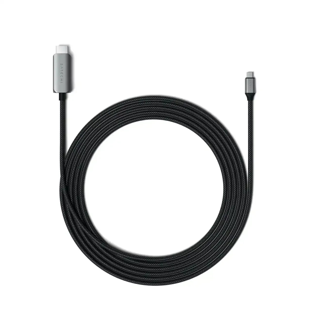 Czarny kabel USB-C do HDMI 8K, pleciony, akcesorium biurowe do desk setupu