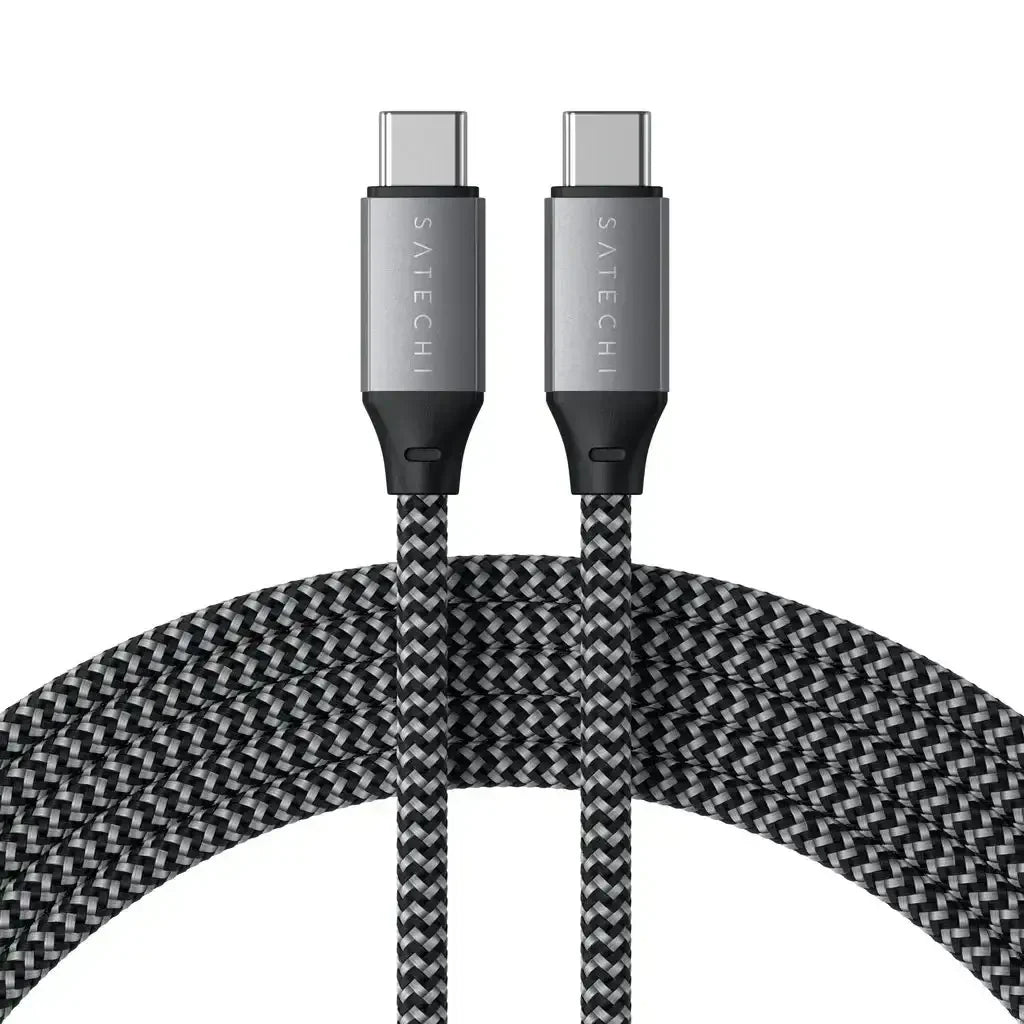 Przewód USB-C do USB-C 100W w oplocie, kabel do ładowania urządzeń biurowych