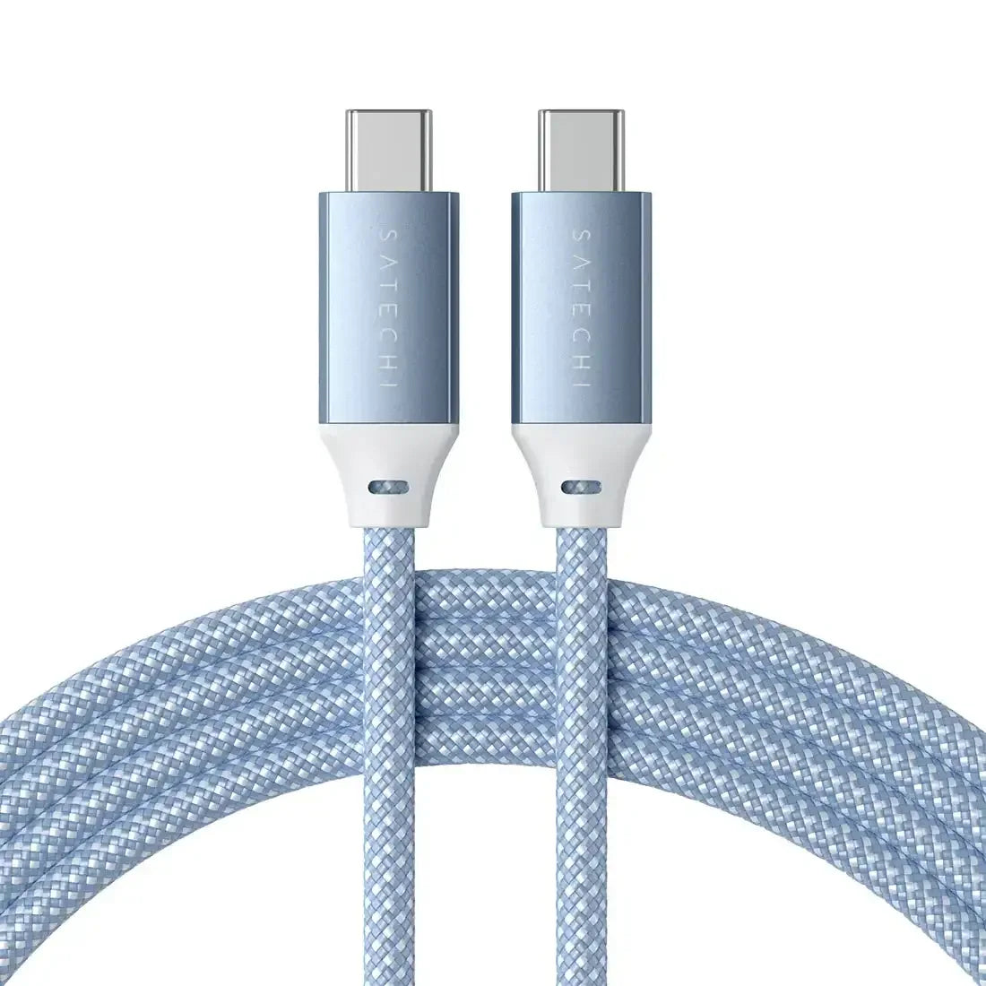 Niebieski kabel USB-C do USB-C z oplotem, przewód do ładowania 100W, akcesoria biurowe