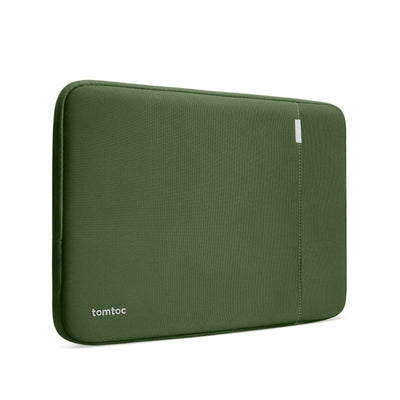 Zielony pokrowiec na laptopa, minimalistyczne etui na komputer, akcesoria biurowe