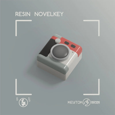 Resinowy keycap w kształcie aparatu fotograficznego, akcesorium do klawiatury mechanicznej