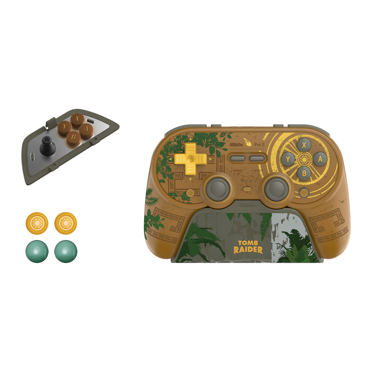8BitDo - Pro 3 Tomb Raider 30th Anniversary Edition Bluetooth Gamepad - Kontroler Bezprzewodowy ze Stacją Ładującą