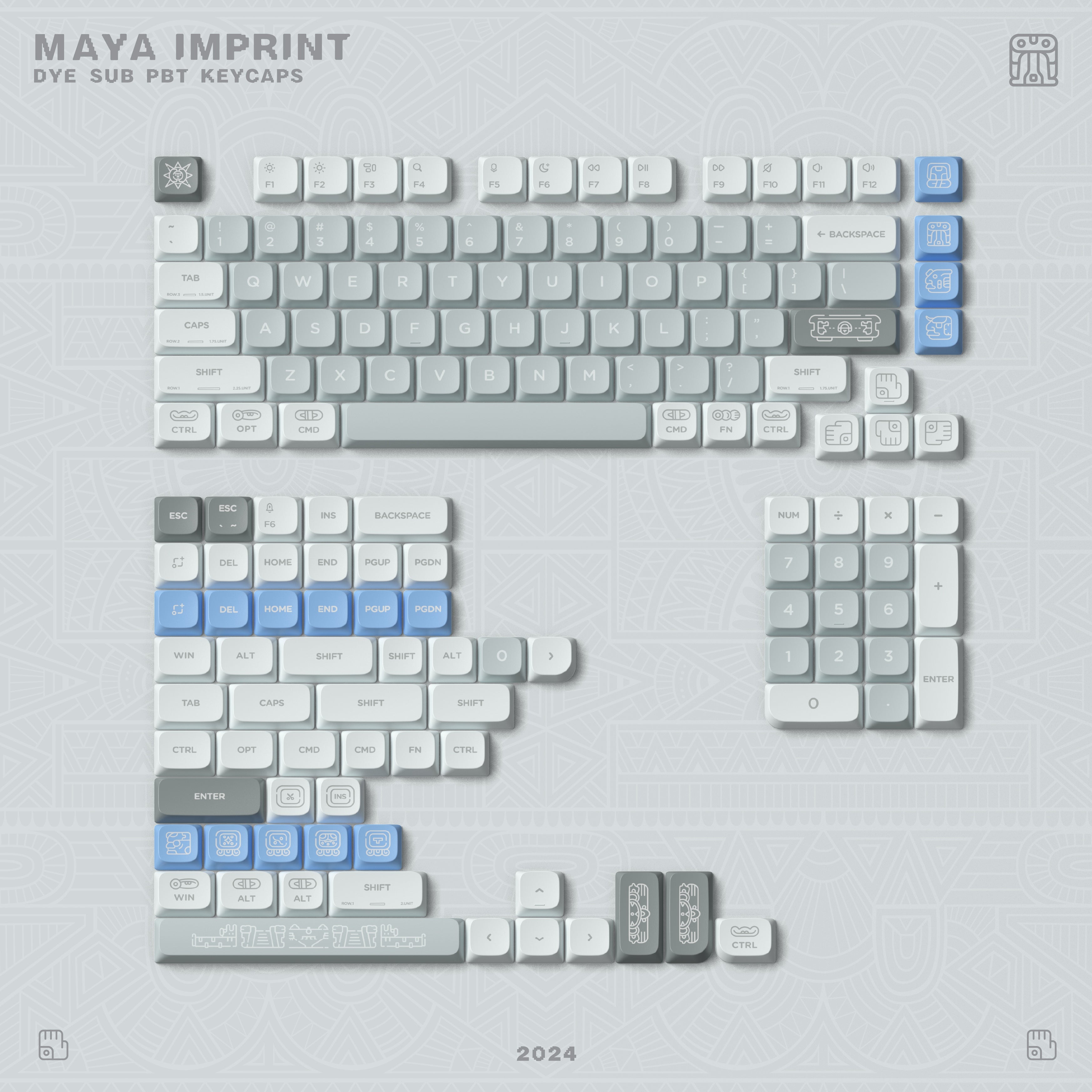 NuPhy - Maya Imprint nSA Dye-sub PBT Keycaps