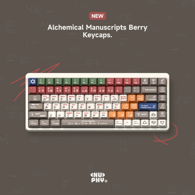 NuPhy - Alchemical Manuscripts Berry Profile Dye-Sub PBT Keycaps - Zestaw Keycapów