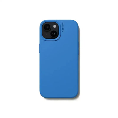 Niebieskie etui na smartfona, minimalistyczny design, akcesorium biurowe