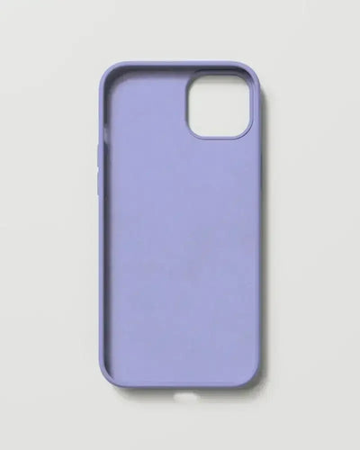Fioletowe etui silikonowe na smartfona, minimalistyczny design, akcesoria biurowe