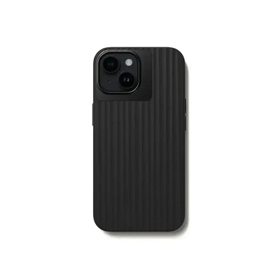 Czarny etui na telefon z prążkowaną powierzchnią, ochrona smartfona