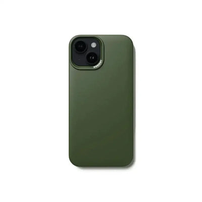 Zielone etui na telefon, minimalistyczne, matowa powierzchnia, akcesorium biurowe