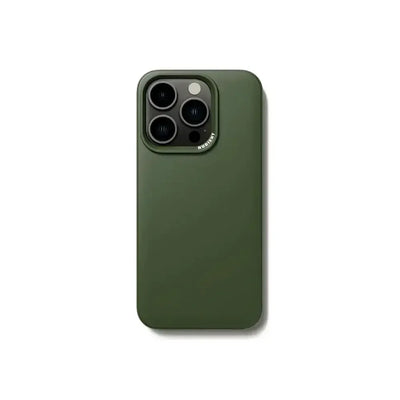 Zielone etui na smartfona, matowy case ochronny do telefonu, widok tyłu