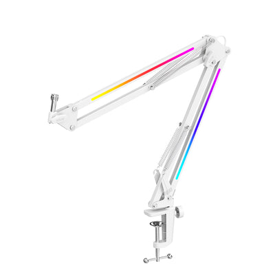 Fifine - AmpliGame - BM38 RGB Microphone Boom Arm Stand - Statyw Biurkowy do Mikrofonu