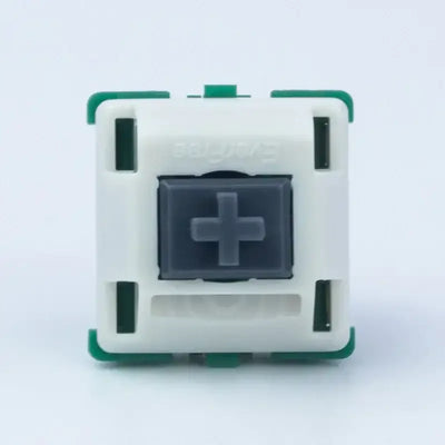 Switch mechaniczny do klawiatury, biało-zielony, detal, akcesoria biurowe