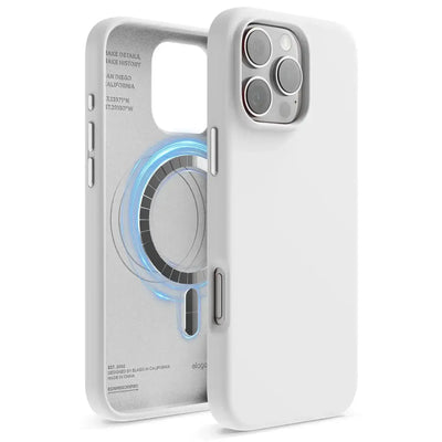 Białe etui do telefonu MagSafe, nowoczesny design, ochrona i akcesoria do smartfona
