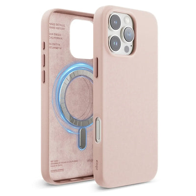 Różowe etui ochronne MagSafe do iPhone 15 Pro Max, aparat trzy obiektywy, minimalistyczny design
