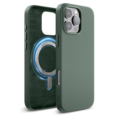 Zielone etui MagSafe do iPhone 15 Pro Max, ochrona telefonu, akcesoria biurowe