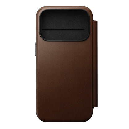 Nomad – Modern Leather Folio for iPhone 17/Pro/Pro Max with MagSafe - Skórzane Etui z MagSafe