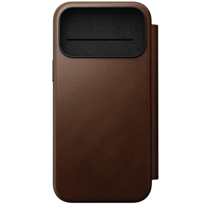 Nomad – Modern Leather Folio for iPhone 17/Pro/Pro Max with MagSafe - Skórzane Etui z MagSafe