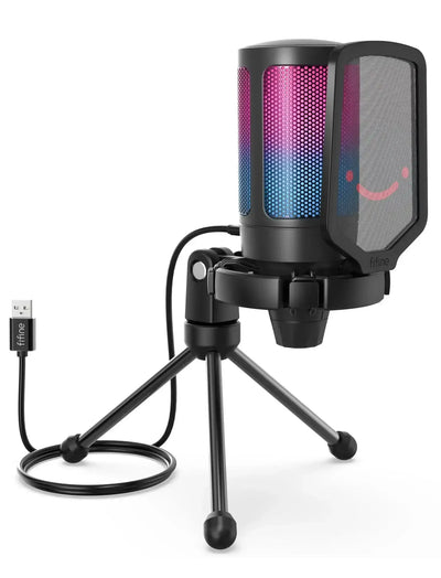 Fifine - AmpliGame - A6V Studio Condenser Microphone - Studyjny Mikrofon Pojemnościowy