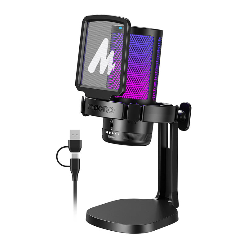 MAONO - DGM20 GamerWave Condenser USB Gaming RGB Microphone - Mikrofon Gamingowy