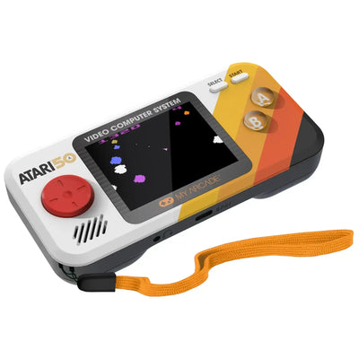 Przenośna konsola retro Atari 50 z kolorowym ekranem i przyciskami do gier