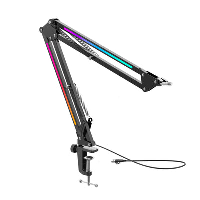 Fifine - AmpliGame - BM38 RGB Microphone Boom Arm Stand - Statyw Biurkowy do Mikrofonu