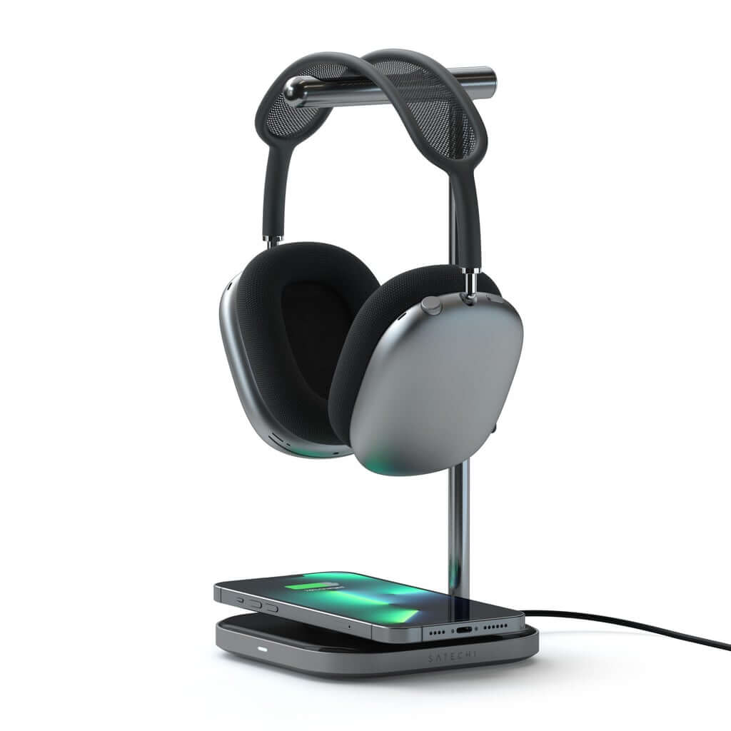 Satechi - 2-in-1 Headphone Stand With Wireless Charger - Stojak na Słuchawki z Ładowarką