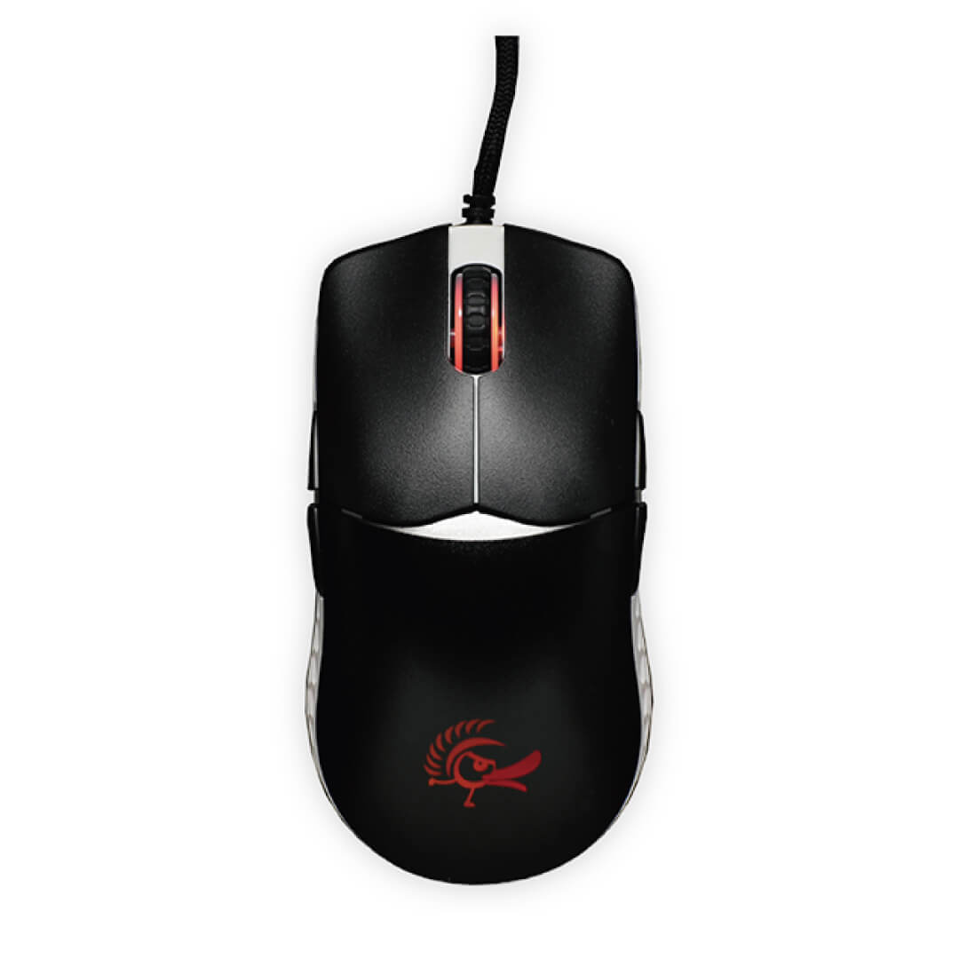 Ducky Feather Black & White Mouse - Mysz przewodowa