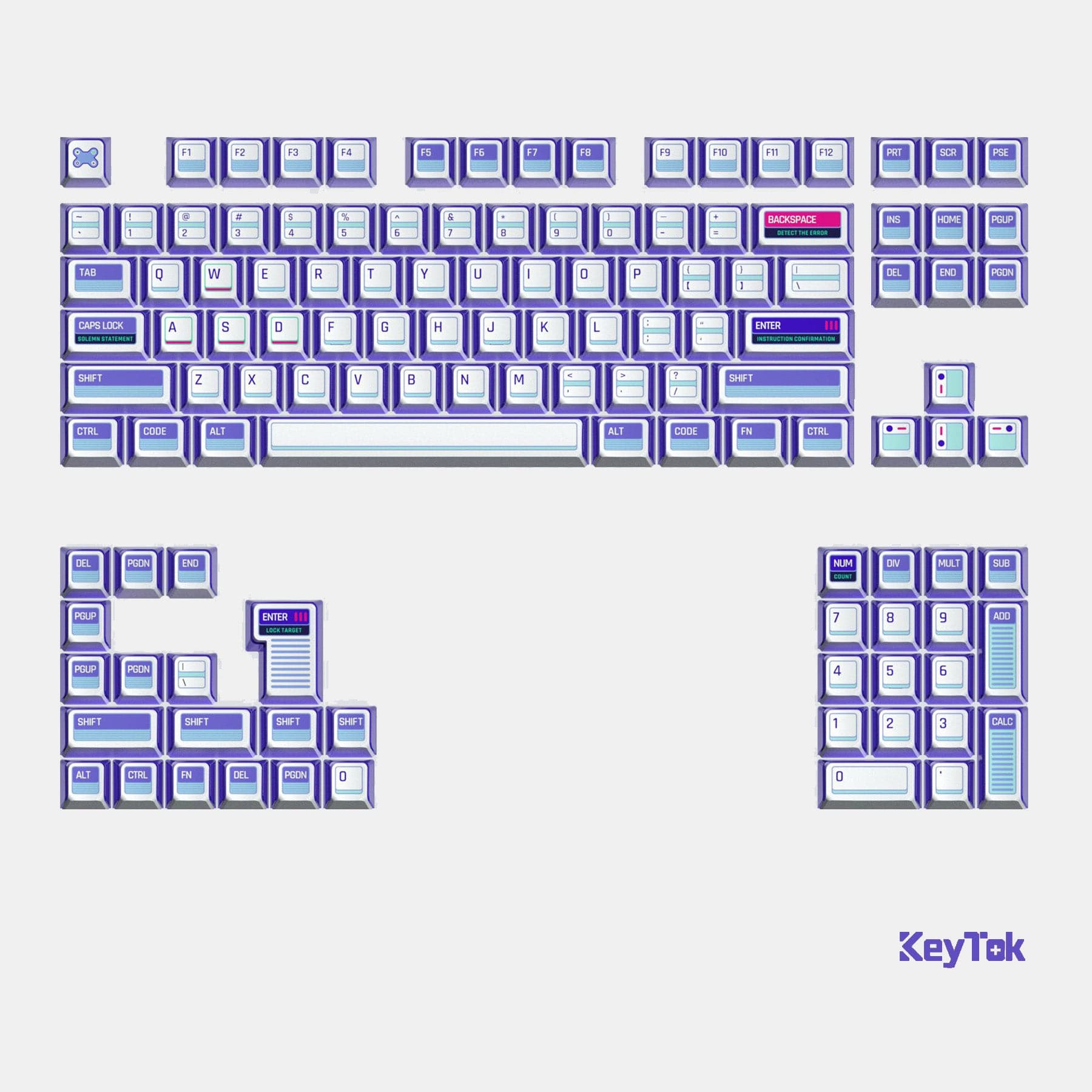 KeyTok - Ctrl Dye-Sub KOL Keycaps