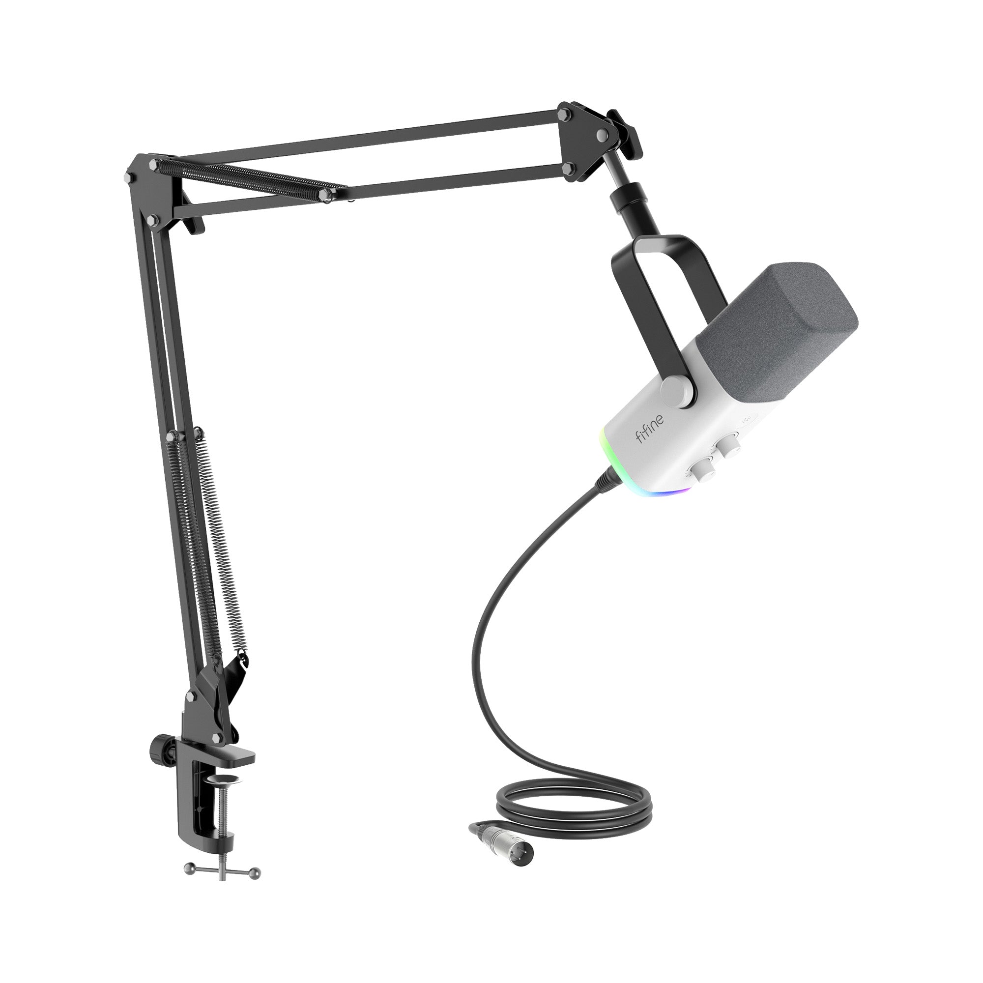 Fifine - AmpliGame - AM8T Studio Dynamic Microphone - Studyjny Mikrofon Dynamiczny XLR/USB z Pantografem