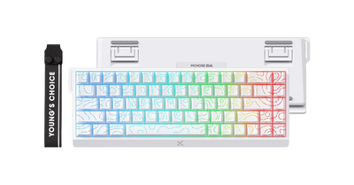 MCHOSE - Ace 68 HE Magnetic Switch Keyboard White Topographic - Klawiatura Magnetyczna