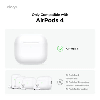 Białe etui do słuchawek bezprzewodowych, kompatybilne tylko z AirPods 4.