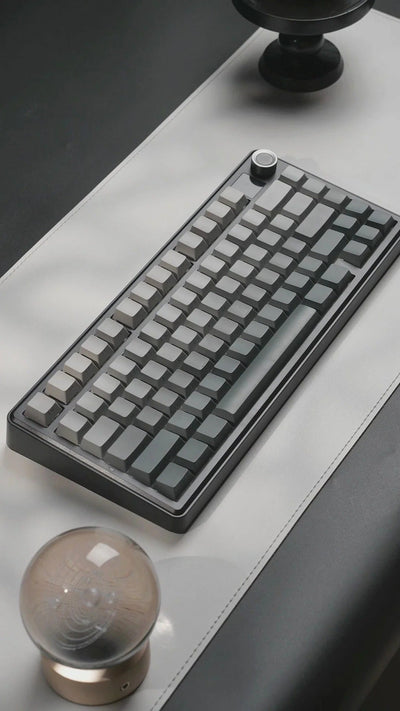 AULA - F75 MAX Mechanical Keyboard with TFT Screen - Klawiatura Mechaniczna - Gradient Grey Side-Engraved
