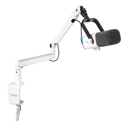 Fifine - AmpliGame - TAM8 Studio Dynamic Microphone With Boom Arm Stand - Studyjny Mikrofon Dynamiczny XLR/USB z Pantografem