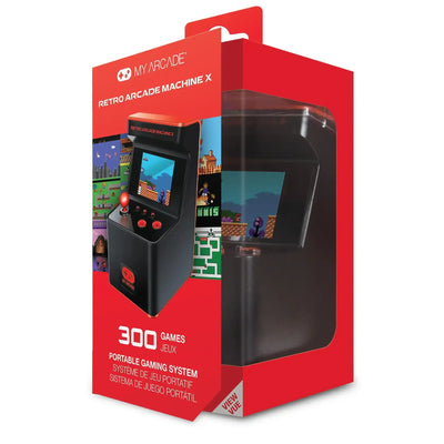 Konsola retro arcade w opakowaniu, przenośny system do gier z joystickiem, 300 gier.