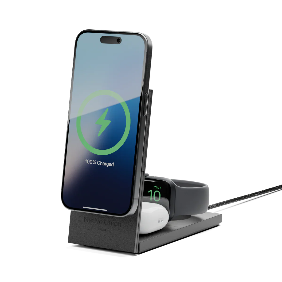 Native Union - Rise 3-in-1 Magnetic Wireless Charger - Magnetyczna Ładowarka Bezprzewodowa