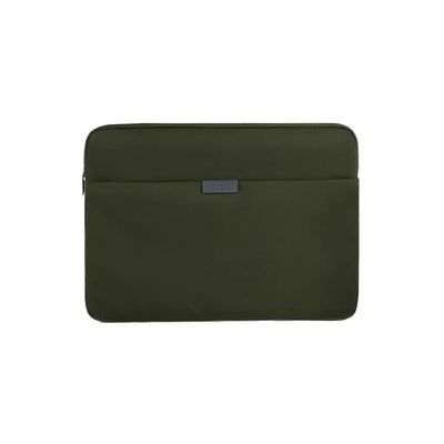 zielona torba na laptopa, etui ochronne, minimalistyczny design, akcesoria biurowe