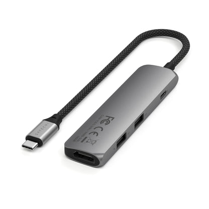 Satechi - 4-in-1 USB-C Slim Multiport Adapter 4K - Adapter Wieloportowy USB-C