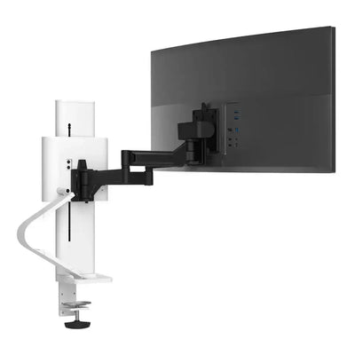 Regulowane ramię biurkowe na monitor, uchwyt z zarządzaniem kablami, nowoczesny design