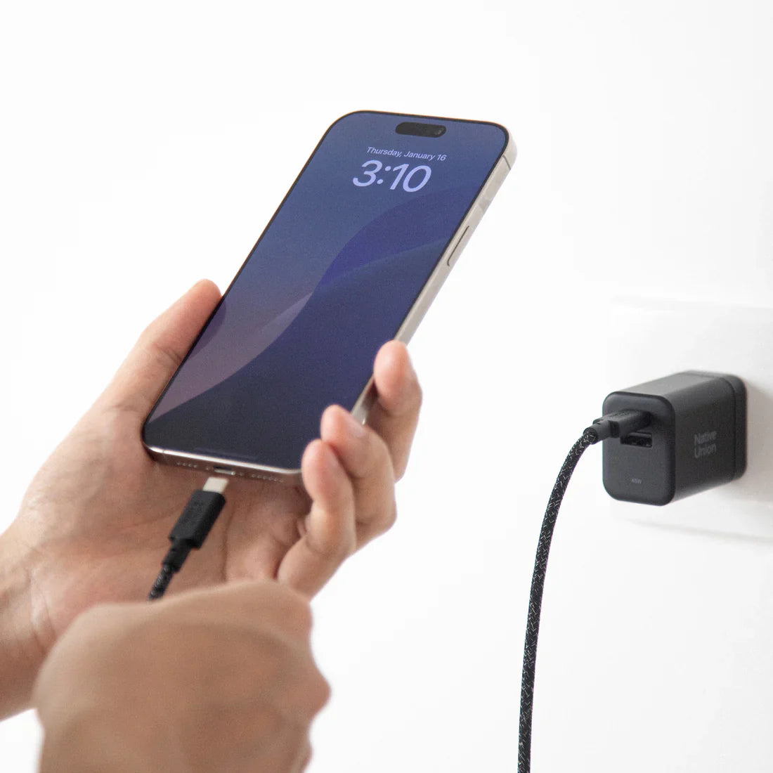 Native Union - Fast GaN Charger PD 45W 1C+1A - Ładowarka Dwuportowa PD 45W 1C+1A