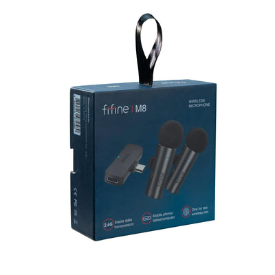 Fifine - AmpliGame - M8 Wireless Lavalier Microphone - Bezprzewodowy Mikrofon Krawatowy
