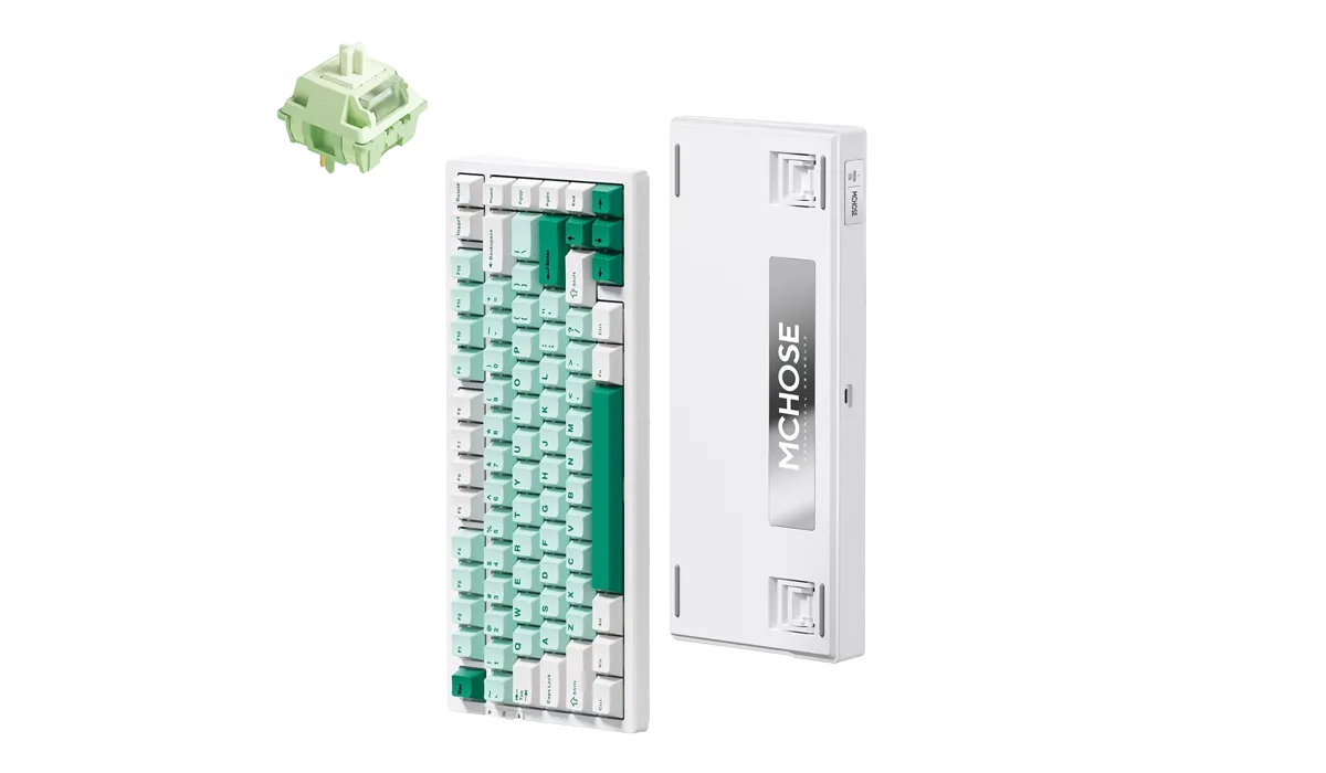MCHOSE - G75 Pro Tri-Mode Green - Bezprzewodowa Klawiatura Mechaniczna